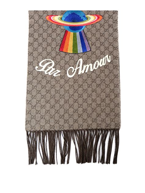 gucci l aveugle par amour scarf|Gucci l'aveugle silk scarf.